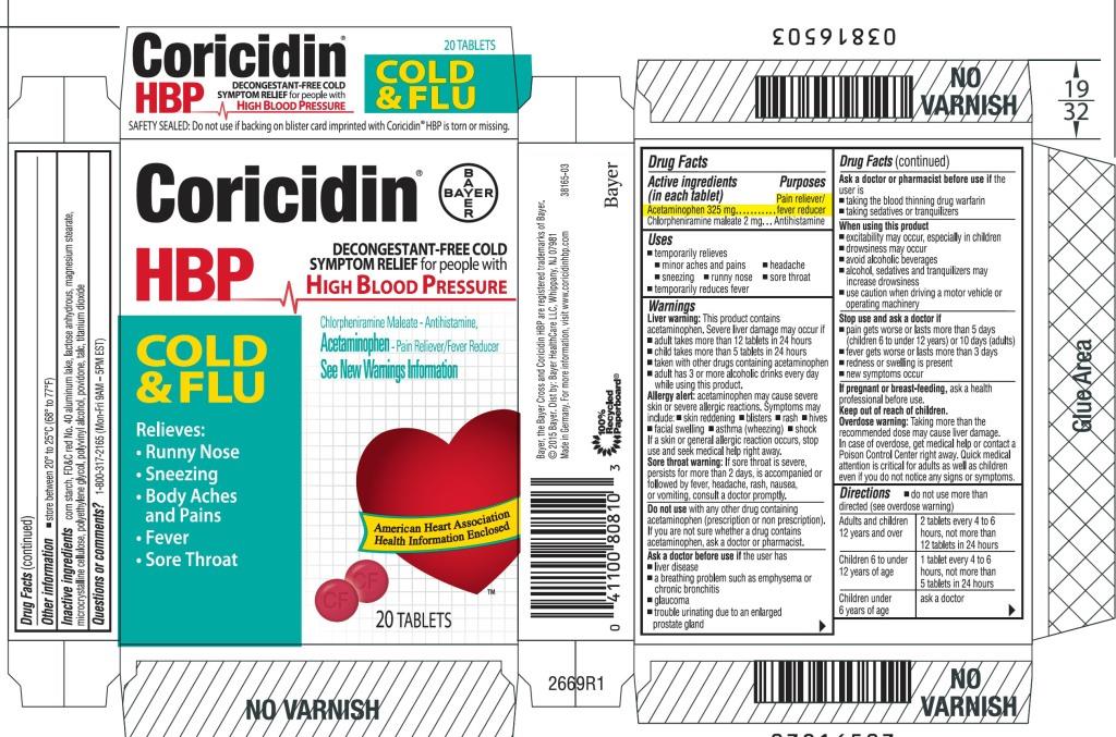 Product Images Coricidin Hbp Cold And Flu Photos Packaging Labels 